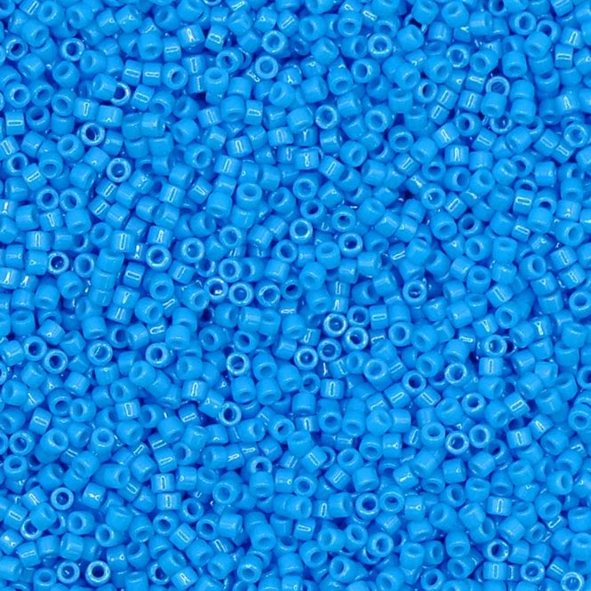  11/0 Delica Seed Beads - Dyed Opaque Capri Blue (DB659) - 5g