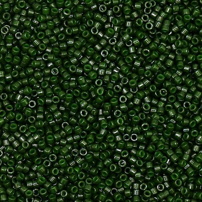  11/0 Delica Seed Beads - Dyed Opaque Forest Green (DB663) - 5g