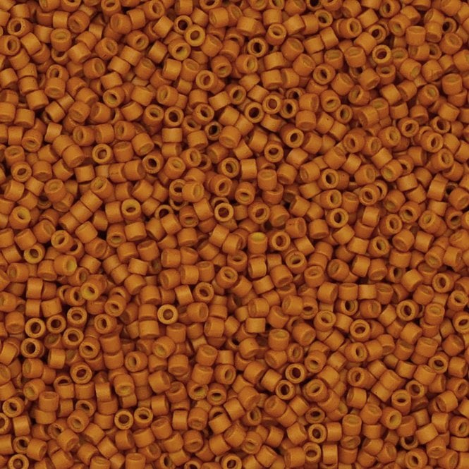  11/0 Delica Seed Beads - Dyed Opaque Pumpkin (DB653) - 5g
