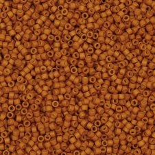 Miyuki 11/0 Delica Seed Beads - Dyed Opaque Pumpkin (DB653) - 5g