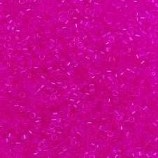 Miyuki 11/0 Delica Seed Beads - Dyed Transparent Fuchsia (DB1310) - 5g