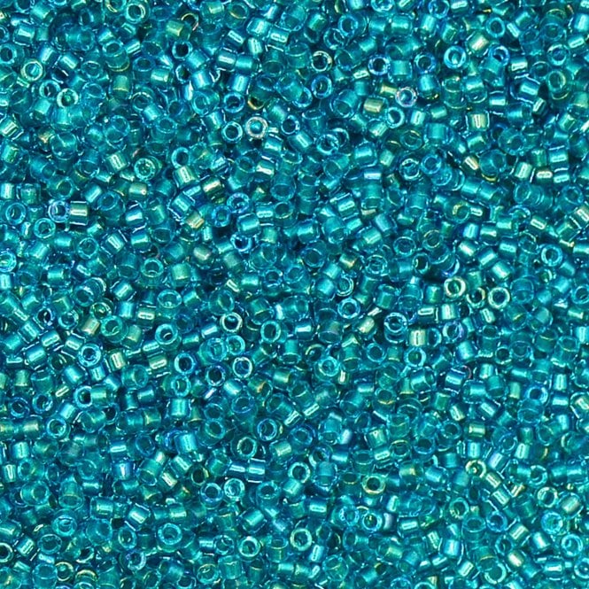  11/0 Delica Seed Beads - Fancy Lined Teal Green (DB2380) - 5g