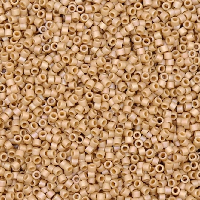  11/0 Delica Seed Beads - Frost Opaque Glaze Rainbow Ivory (DB2301) - 5g