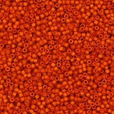 Miyuki 11/0 Delica Seed Beads - Frost Opaque Glaze Red (DB2288) - 5g