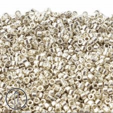 Miyuki 11/0 Delica Seed Beads - Galvanized Silver (DB035) - 5g