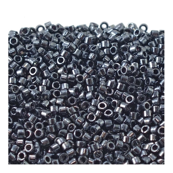  11/0 Delica Seed Beads - Gunmetal (DB001) - 5g