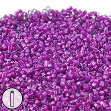 Miyuki 11/0 Delica Seed Beads - Magenta Lined Pale Blue (DB281) - 5g