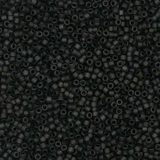 Miyuki 11/0 Delica Seed Beads - Matte Black (DB310) - 5g