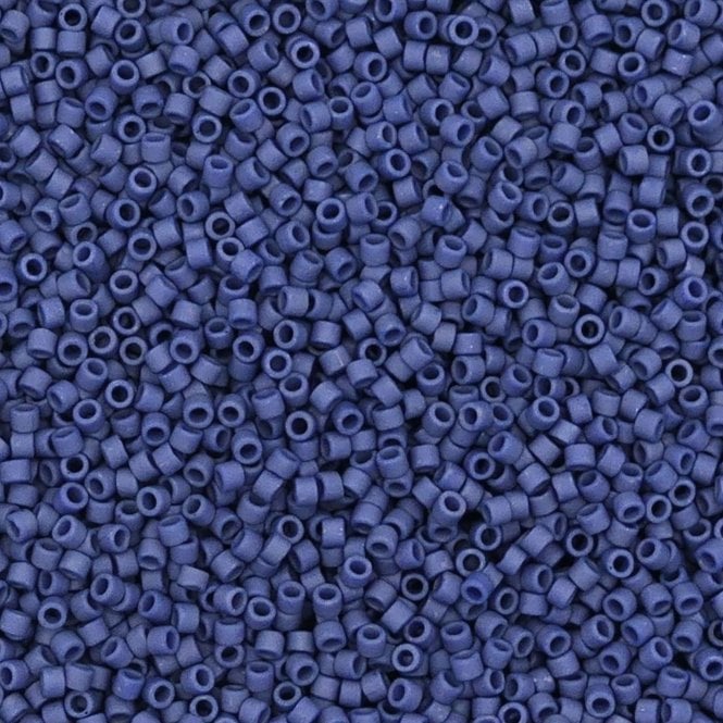  11/0 Delica Seed Beads - Matte Metallic Dark Grey Blue (DB377) - 5g