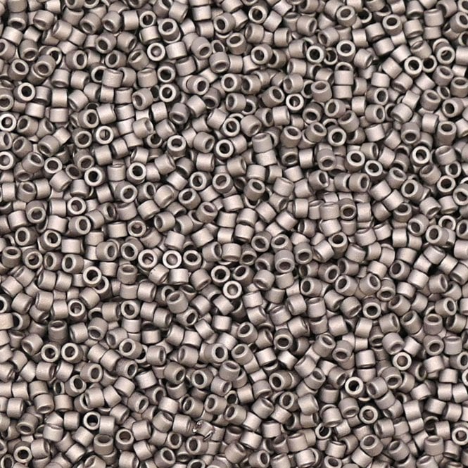  11/0 Delica Seed Beads - Matte Metallic Silver (DB321) - 5g