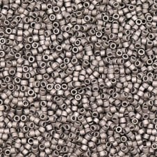 Miyuki 11/0 Delica Seed Beads - Matte Metallic Silver (DB321) - 5g