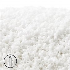 Miyuki 11/0 Delica Seed Beads - Opaque Chalk White (DB200) - 5g