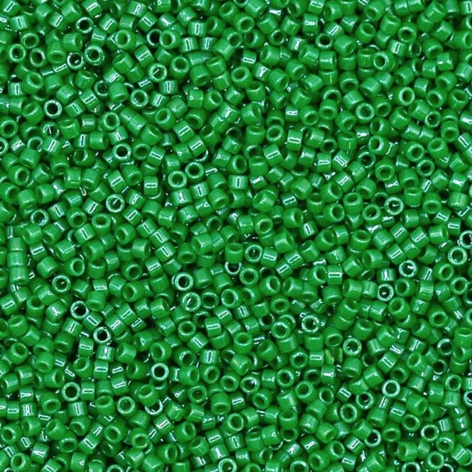  11/0 Delica Seed Beads - Opaque Kelly Green (DB655) - 5g