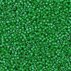 Miyuki 11/0 Delica Seed Beads - Opaque Kelly Green (DB655) - 5g