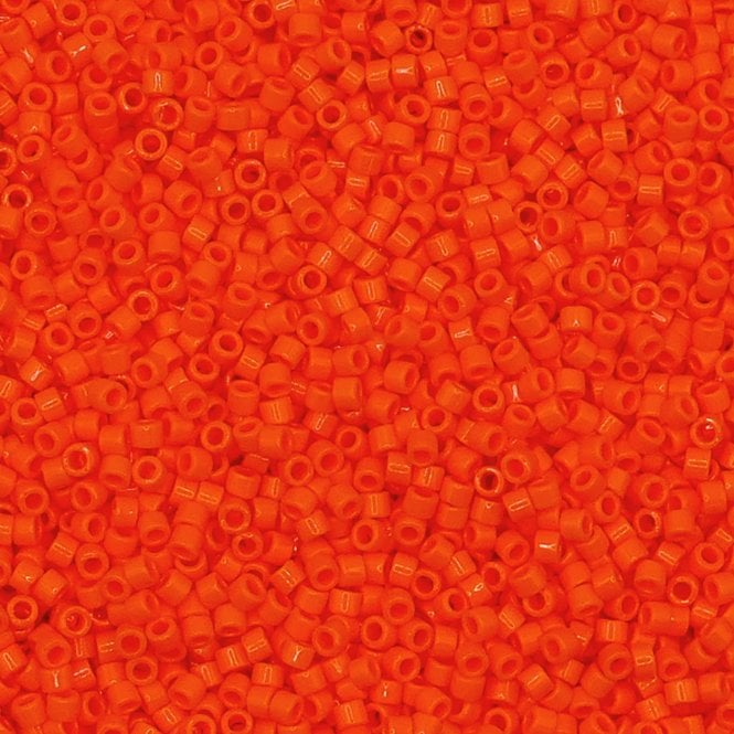  11/0 Delica Seed Beads - Opaque Orange (DB722) - 5g