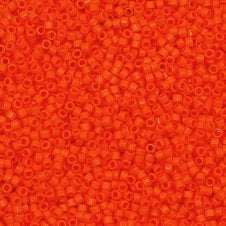 Miyuki 11/0 Delica Seed Beads - Opaque Orange (DB722) - 5g