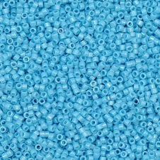 Miyuki 11/0 Delica Seed Beads - Opaque Sky Blue Lustre (DB215) - 5g