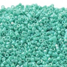 Miyuki 11/0 Delica Seed Beads - Opaque Turquoise AB (DB166) - 5g