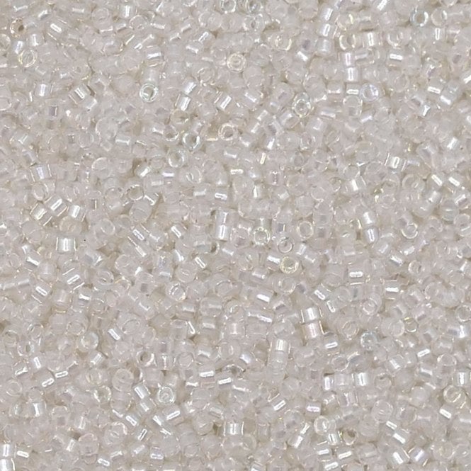  11/0 Delica Seed Beads - Pearl Lined Crystal AB (DB1671) - 5g