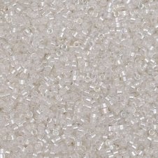 Miyuki 11/0 Delica Seed Beads - Pearl Lined Crystal AB (DB1671) - 5g
