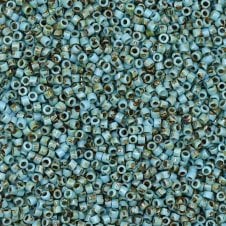 Miyuki 11/0 Delica Seed Beads - Picasso Seafoam Green (DB2264) - 5g