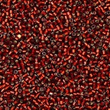 Miyuki 11/0 Delica Seed Beads - Silver Lined Amber (DB144) - 5g