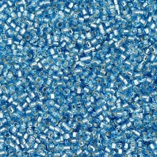 Miyuki 11/0 Delica Seed Beads - Silver Lined Aqua (DB044) - 5g
