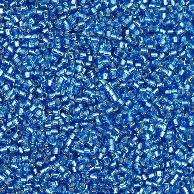  11/0 Delica Seed Beads - Silver Lined Azure (DB1210) - 5g