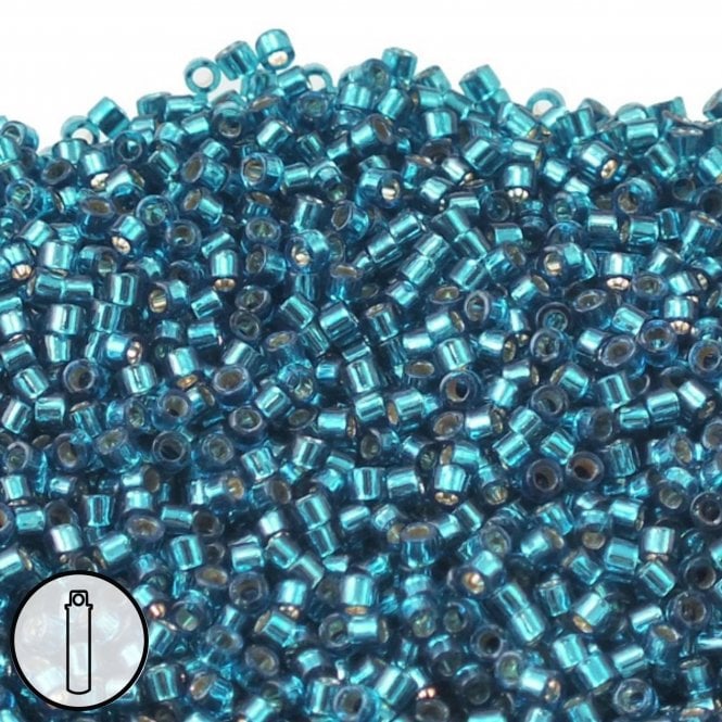  11/0 Delica Seed Beads - Silver Lined Blue Zircon (DB608) - 5g