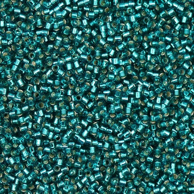  11/0 Delica Seed Beads - Silver Lined Caribbean Teal (DB1208) - 5g