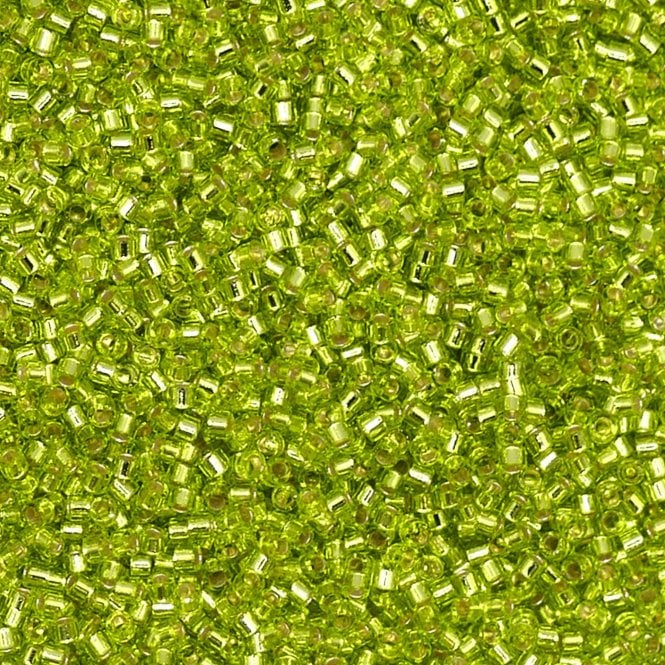  11/0 Delica Seed Beads - Silver Lined Chartreuse (DB147) - 5g