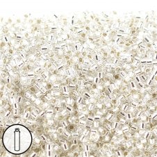 Miyuki 11/0 Delica Seed Beads - Silver Lined Crystal (DB041) - 5g