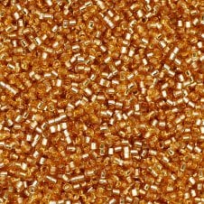 Miyuki 11/0 Delica Seed Beads - Silver Lined Gold (DB042) - 5g