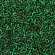Miyuki 11/0 Delica Seed Beads - Silver Lined Green (DB148) - 5g