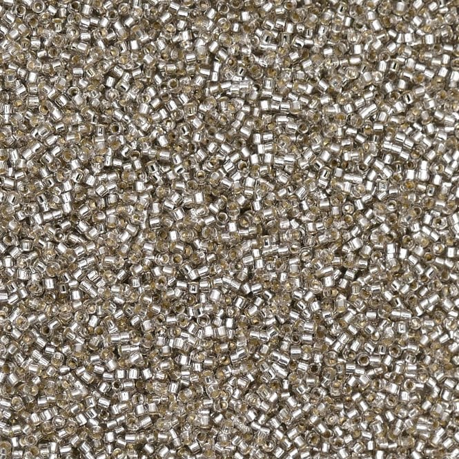  11/0 Delica Seed Beads - Silver Lined Grey Mist (DB1211) - 5g