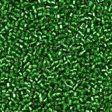 Miyuki 11/0 Delica Seed Beads - Silver Lined Light Green (DB046) - 5g
