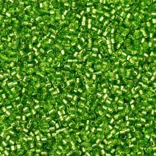 Miyuki 11/0 Delica Seed Beads - Silver Lined Lime (DB1206) - 5g