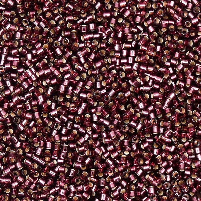  11/0 Delica Seed Beads - Silver Lined Mauve (DB1204) - 5g