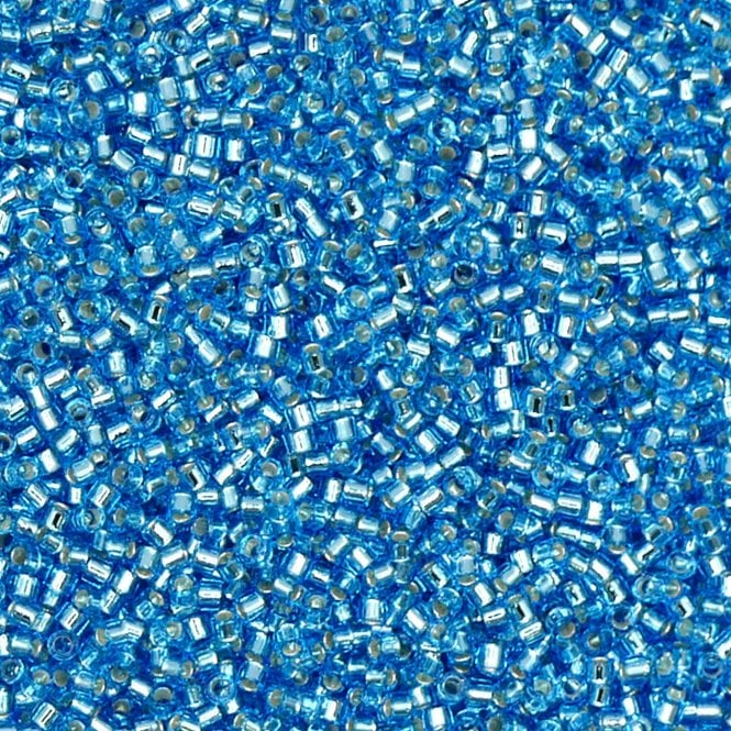  11/0 Delica Seed Beads - Silver Lined Ocean Blue (DB1209) - 5g