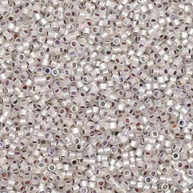  11/0 Delica Seed Beads - Silver Lined Opal AB (DB223) - 5g