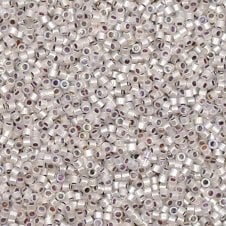 Miyuki 11/0 Delica Seed Beads - Silver Lined Opal AB (DB223) - 5g
