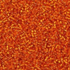 Miyuki 11/0 Delica Seed Beads - Silver Lined Orange (DB045) - 5g