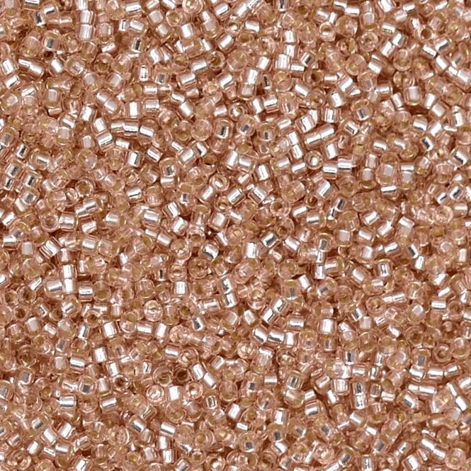  11/0 Delica Seed Beads - Silver Lined Pink Mist (DB1203) - 5g