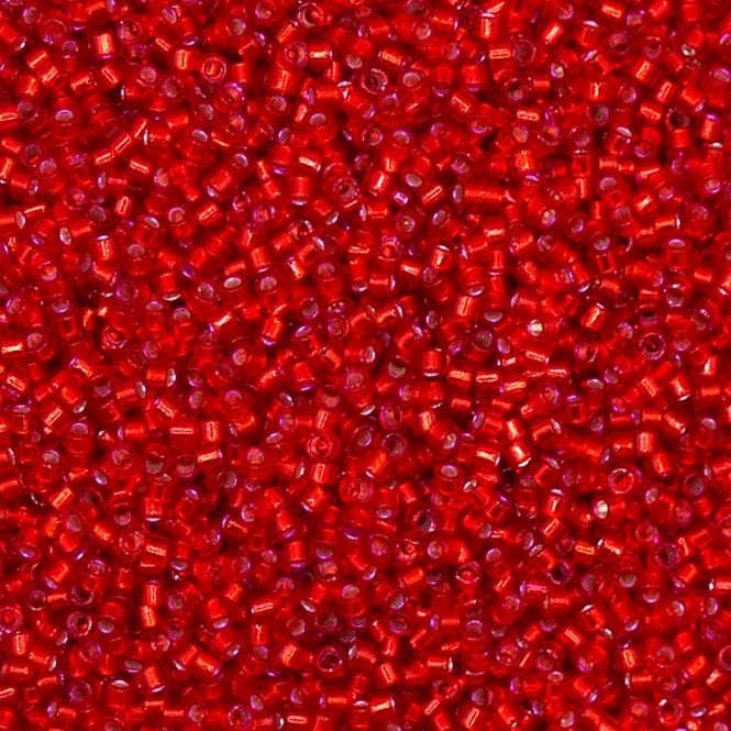  11/0 Delica Seed Beads - Silver Lined Red (DB602) - 5g