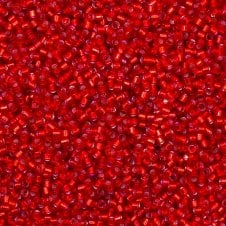 Miyuki 11/0 Delica Seed Beads - Silver Lined Red (DB602) - 5g