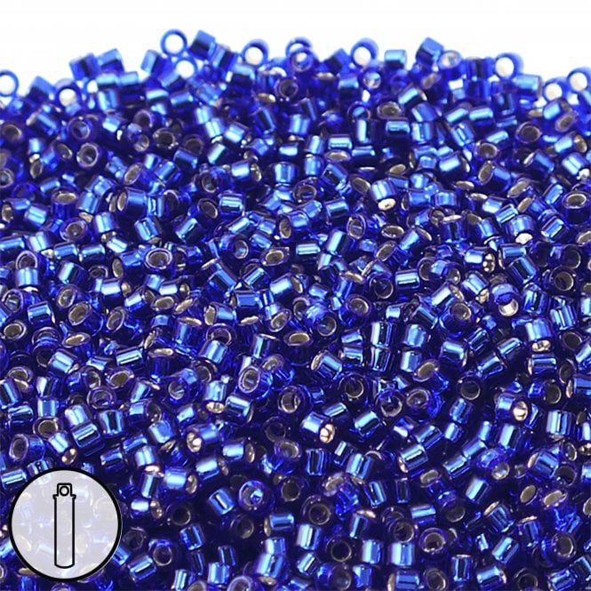  11/0 Delica Seed Beads - Silver Lined Sapphire (DB047) - 5g
