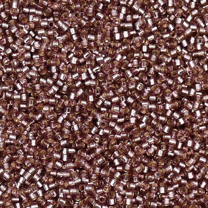  11/0 Delica Seed Beads - Silver Lined Smoky Amethyst (DB146) - 5g