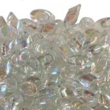 Miyuki 4x7mm Long Magatama Seed Beads - Crystal AB - 5g