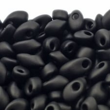 Miyuki 4x7mm Long Magatama Seed Beads - Matte Black - 5g