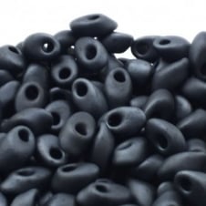Miyuki 4x7mm Long Magatama Seed Beads - Matte Gunmetal - 5g